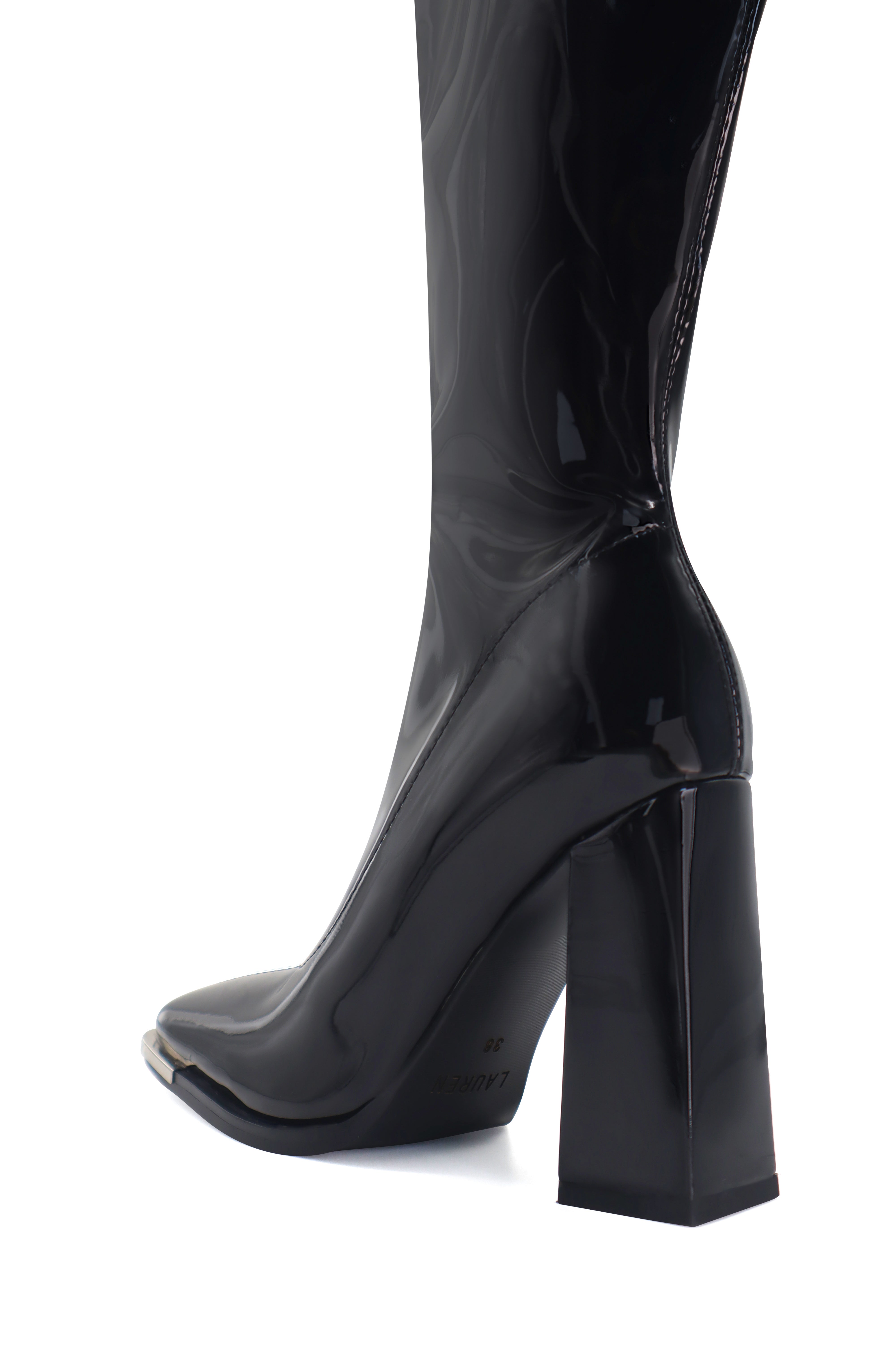 Zendaya Patent Leather Boots