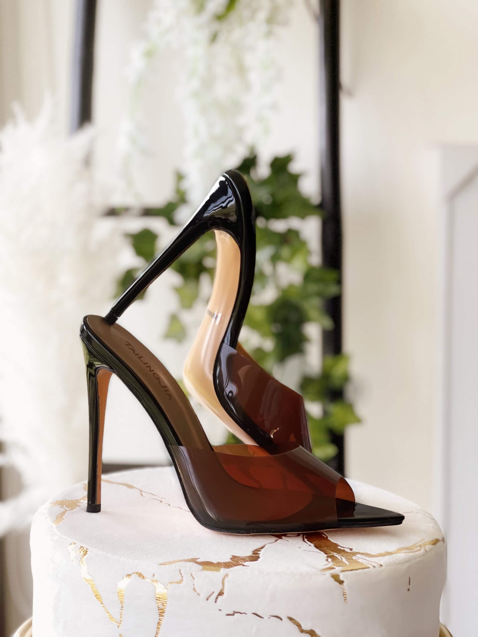 Brownie - Brown High Heels Mules