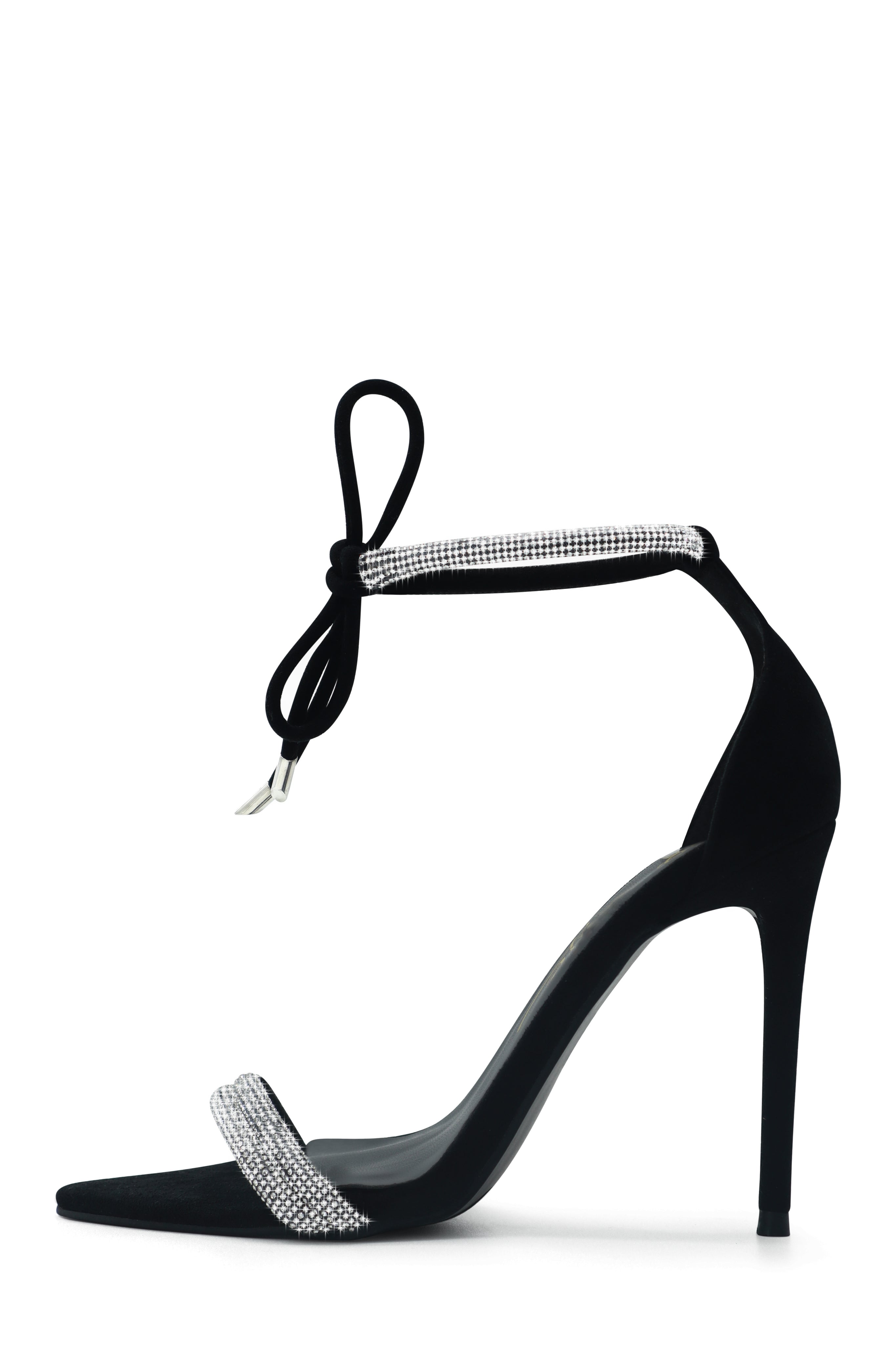 Martinez Black - Pointed toe Sandals Heels