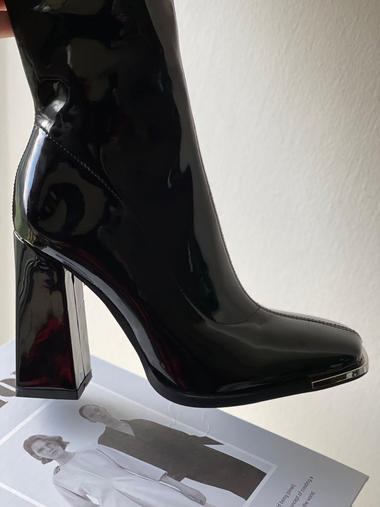 Zendaya Patent Leather Boots