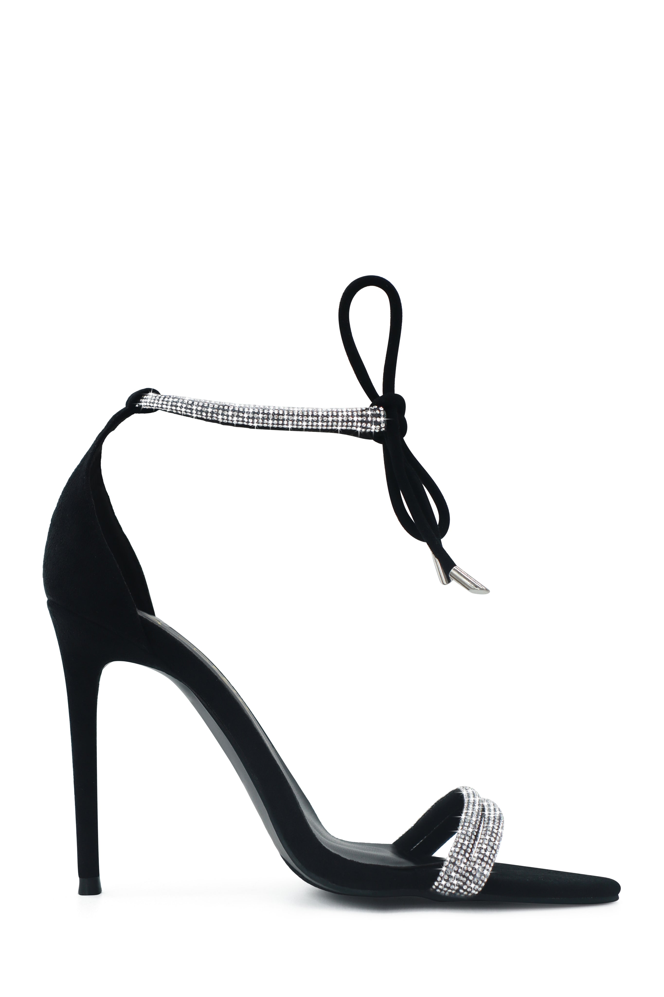 Martinez Black - Pointed toe Sandals Heels